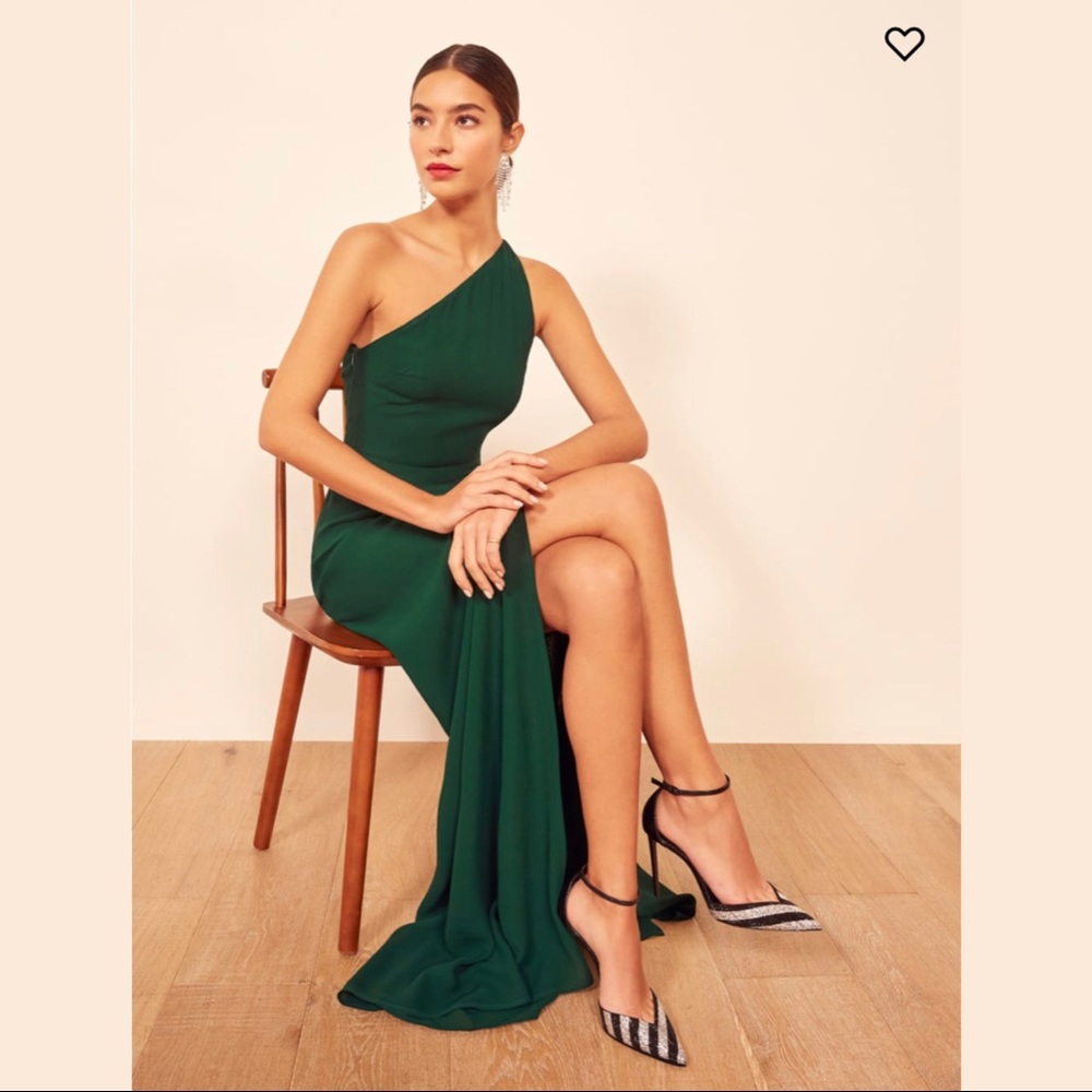 Reformation Evelyn Dress in Emerald